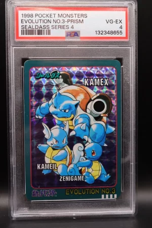 Pokémon PSA 4 Evolution No.3 Prism Sealdass Series 4 Blastoise Kamex Japanese
