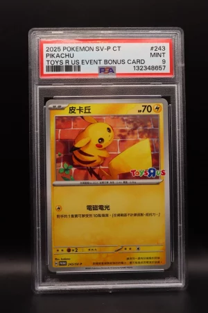 Pokémon PSA 9 MINT Pikachu Toys R Us Event Bonus Card SV-P 243 T-Chinese 2025